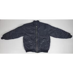 Vintage Y2K Southpole Mens Large Black Reversible Puffer Quilted‎ Coat Jacket